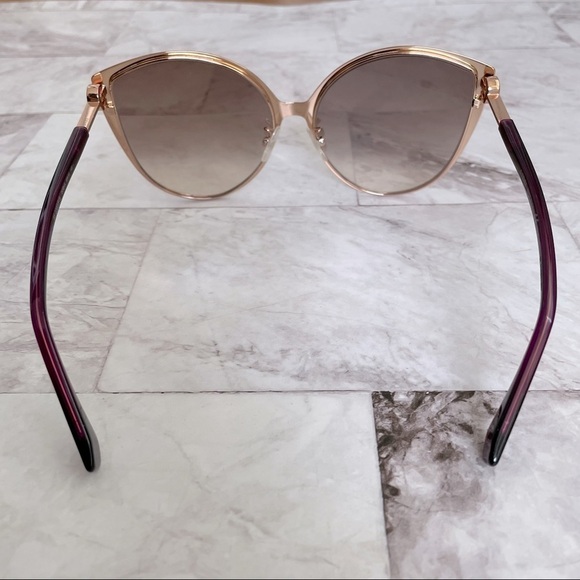 ? Authentic Fendi Oversized Gold/Brown Cat eye Sunglasses main image 4